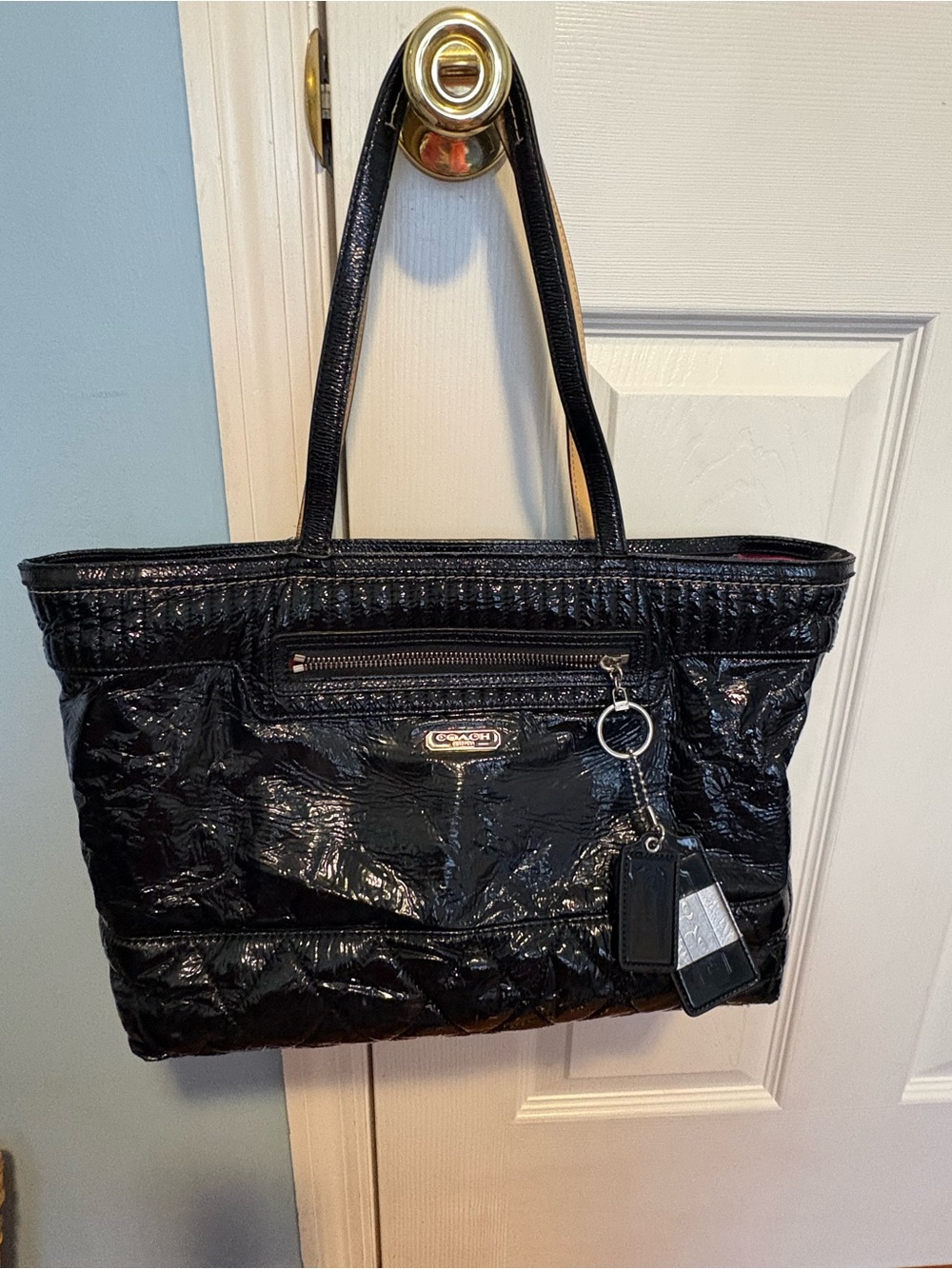 Coach Black Patent Leather Purse